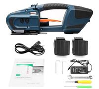 HNBYLMM Cercleuse Électrique, Cercleuse Automatique 60-2800N, Cercleuse Manuelle avec Batterie 2X4000mAh, Machine de Cerclage Électrique pour Sangles en PP Pet de 1/2 à 5/8 Po