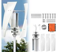 HNBYLMM Eolienne Kit Complet Plug and Play, Éolienne à Hélice Verticale 2000W/3000W, Kit d'éolienne 3 Pales avec Régulateur de Charge pour Marines, Habitations, Énergie Industrielle,12V-2000W