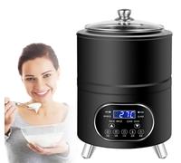 HNBYLMM Fermenteuse de Yaourt Commerciale, yaourtière numérique LCD Automatique, avec contrôle du Temps et de la température, yaourtière électrique Portable pour Yaourt, Fromage et natto,Black-8L