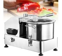 HNBYLMM Hachoir à légumes Commercial, Hachoir électrique Multifonction pour légumes et Viande, Robot culinaire Automatique à Vitesse réglable, râpe à légumes en Acier Inoxydable pour Cuisines,6L