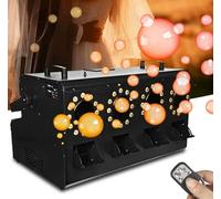 HNBYLMM Machine à fumée et à Bulles 3000W, Machine a Bulles avec 48 LED, lumières LED + Bulles + fumée 3 en 1, pour Halloween, Anniversaires, fêtes de Noël, télécommande et DMX