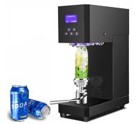 HNBYLMM Machine à sceller Les canettes Automatique, Machine à sceller Les canettes de Soda Commerciale, avec écran LED Intelligent, diamètre de scellage 5,5cm, 11.5-17cm Hauteur réglable,Black