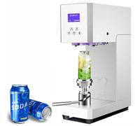 HNBYLMM Machine à sceller Les canettes Automatique, Machine à sceller Les canettes de Soda Commerciale, avec écran LED Intelligent, diamètre de scellage 5,5cm, 11.5-17cm Hauteur réglable,White