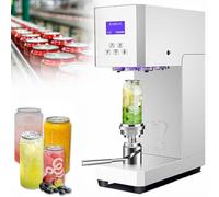 HNBYLMM Machine à sceller Les canettes commerciales Semi-Automatique, Machine à sertir Les canettes de Soda, Hauteur de scellage de 11,5 à 17cm, diamètre de 5,5cm, avec Panneau intelligents,White