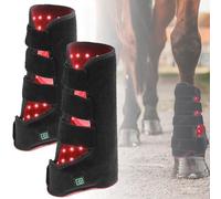 HNBYLMM Red Light Therapy for Horses, Portable Wearable Infrared Therapy Wrap, 850nm ＆ 660nm LED Red Light Therapy Boots for Horse Muscle and Joint Leg Pain, Left + Right