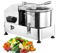 HNBYLMM Robot culinaire Commercial, Hachoir à légumes électrique 2800 TR/Min, Hachoir à Viande Multifonction en Acier Inoxydable, râpe à légumes, pour Cuisines commerciales et Restaurants,12L