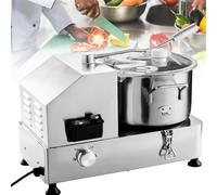 HNBYLMM Robot culinaire Commercial, Hachoir électrique pour Viande et légumes, Coupe-légumes Multifonction en Acier Inoxydable, Hachoir à légumes, râpe à légumes pour Fruits, Noix, Viande,6L
