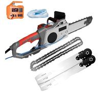 HNBYLMM Scie à chaîne électrique pour béton, Tronçonneuse Murale électrique portative, Tronçonneuse Murale électrique à chaîne diamantée, avec système Anti-poussière, pour Granit et béton armé,48CM