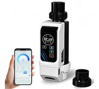 HNBYLMM Smart Saltwater Pool Chlorinator System, Up to 42,000 Gallons Pool, Salt Chlorine Generator with APP Control, Titanium Cell Self-Cleaning, for Above & in-Ground Pools, IPX4 42000Gal