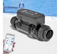 HNBYLMM Système de Chloration d'eau Salée, Machine de Chlore au Sel de Piscine avec Contrôle APP Intelligent, Protection Alarmes à Six, Autonettoyage, Piscine Jusqu'à 60,000 Gallons,15g/h
