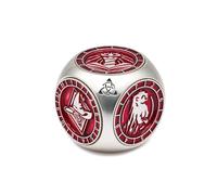 HNCCESG 7 en 1 dés en métal avec Gravure pour Donjons et Dragons, dés polyédriques pour Jeu de rôle (Rouge Mat)