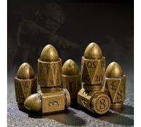 HNCCESG Jeu de dés DND polyédriques en métal pour jeu de rôle D&D, Warhammer ou crime (Broze)