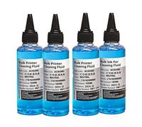 Hncgwgbs Solution de Nettoyage de buse d'imprimante à Jet d'encre, Compatible avec HP802 s3180 803, Toutes Les séries d'imprimantes(100ML 4 Bottle)