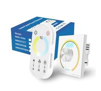 HNCY Interrupteur Variateur de Lumiere, LED Dimmer Switch DC 12V/24V, Variateur de Lumiere LED avec Contrôle par Télécommande et Rotatif, avec Affichage Numérique pour Lumières Dimmable (CCT)