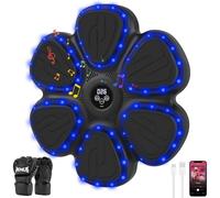 HNCY Machine de Boxe Musicale Adulte, Boxe Mural Musique avec Gants de Boxe, 9 Le Mode de Vitesse et de décompte, Music Boxing Machine avec Lumières LED pour Entraînement à la Maison