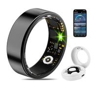 HNCY Smart Ring, Bague Connectée Homme et Femme, Bague Connectée Homme IP68, Smart Ring Femme avec Fréquence Cardiaque/SpO2/Podomètre/Suivi de Fitness, Bague Connectée Compatible Android iOS (9#)