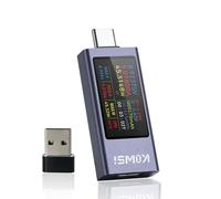 HNCY Testeur USB 2 en 1 - Compteur de courant USB - Appareil de mesure US-B Tes ter avec adaptateur de type C - Power mètre US-B C - Multimètre - Multimètre