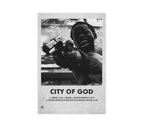 Hndeial Poster vintage sur toile de film Cité de Dieu - Décoration de chambre à coucher - Paysage sportif - Cadeau - Sans cadre - 60 x 90 cm