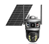 Hndhbfgrt Caméra de Surveillance pour Dome 6MP V380Pro Détection Humanoïde AI Objectif Solaire IP Sécurité Domestique Version 4G (Uniquement pour la Région Asie-Pacifique)