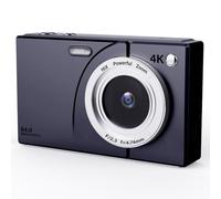 Hndhbfgrt Caméra Vidéo Numérique Digital Zoom 16x 64MP 4K CCD avec Écran de 2,8 Pouces, Prise en Charge WiFi et Carte Mémoire 32 Go Incluse Un