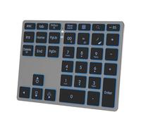 Hndhbfgrt Clavier Numérique Mini Bluetooth Rétroéclairé pour Connexion Externe Aux Ordinateurs Portables et Tablettes pour la Comptabilité Financière et Le Travail de Bureau, Gris.