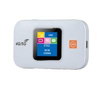 Hndhbfgrt E5577 Routeur WiFi Mobile 4G LTE - MiFi Portable, Point D'Accès Internet sans, Batterie 3000mAh, Écran LCD, Haute Vitesse
