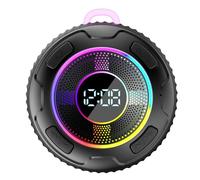 Hndhbfgrt Enceinte sans S5, Boîtier Bluetooth Étanche IPX7, Microphone Intégré, Autonomie de 10 Heures, Caisson de Basses, Système Audio de Douche, Noir