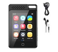 Hndhbfgrt Metal MP3 MP4 Music Lecteur en Haut-Parleur Intégré, Bluetooth 5.0, 2,4 Pouces Full Touch TFT Color Screen, HiFi Radio