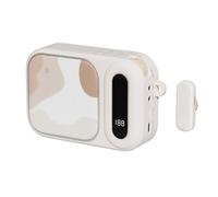 Hndhbfgrt Microphone Lavalier Réduction du Bruit Intelligent Magnétique pour la Formation des Enseignants Guides Blanc Spécial Blanc