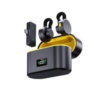 Hndhbfgrt Microphone Lavalier sans Un-À-Deux Portable Réduction de Bruit pour Applications en Direct Intérieures et Extérieures avec Étui de Chargement