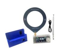 Hndhbfgrt Radio Mini SI4732 avec Support de 3D, Pleine Bande LSB USB AM FM HF SW MW VHF, Radio Portable de Poche, Boîtier Transparent.