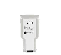 HndkCsunY Cartouche d'encre à Colorant pigmenté, 300ML, 6 Couleurs, P2V68A, P2V69A, P2V70A, Compatible avec DesignJet T1600, T1600dr, T1700, T1700dr, T2600, T2600d, 730, 730(1PCS - Photo Black)