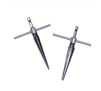 HNDRBD Alésoir conique hexagonal/rond en acier for haute teneur carbone forme de T for le travail du bois, chanfreinage plastique et les trous fraisés, 1/2 pièces foret(2pcs hex)