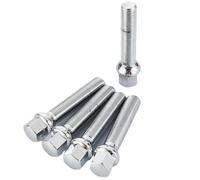 HNDRBD Boulon de roue for rotule M14 x 1,5, 17 mm, filetage 28 mm/35 mm/40 mm/45, finition chromée, argent Écrou de boulon de roue(35mm 10pcs)