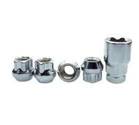 HNDRBD Écrou de roue for extrémité ouverte, antivol M12 x 1,25,5, 14, for, bombé, gland, chromé Écrou de boulon de roue(M12x1.25)