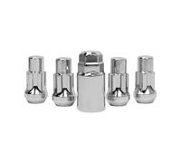 HNDRBD Lot de 5 écrous roue antivol 1,75'' 14x1, for Sliverado Sierra Savana Yukon Tahoe Écrou de boulon de roue(5pcs 45mm sliver)