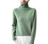 Hndudnff Pull d'hiver à col roulé décontracté à manches longues pour femme, pull en tricot chaud et doux, Chanson 5, S