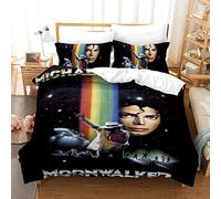 HNDXLHH Housse de Couette 200x200 Arc-en-Ciel Michael Jackson Housse de Couette Microfibre Parures de Lit Ultra Doux Housses de Couettes Parure de Lit Inclure 2 Taies(50x75cm)