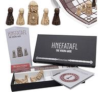 Hnefatafl - Le jeu viking par The Regency Chess Company - Comprend un plateau de jeu en tissu de lin avec des pièces de jeu viking en résine