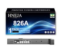 HNEJA Cartouche De Toner Compatible 826A (Noir/Jaune/Cyan/Magenta) CF310A CF311A CF313A CF312A Cartouches De Toner De Remplacement pour HP M855xh M855dh M855x Imprimante,Black-1 Pack