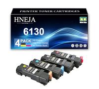 HNEJA Cartouche Toner 6130 (4Pack, BK/C/M/Y) pour Xerox Phaser 6130 6130N Imprimante, Remplacement Cartouches Toner Compatibles 106R01281 106R01278 106R01279 106R01280, Haut Rendement,4 Colors-1 Pack