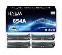 HNEJA Cartouche Toner 654A | CF330A CF331A CF333A CF332A Cartouches Toner pour HP M651n M651dn M651xh Imprimante,4 Colors-1 Pack