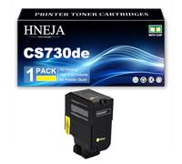 HNEJA Cartouche Toner CS730de, Compatible 71C2HK0 71C2HC0 71C2HY0 71C2HM0 | pour Lexmark CX735adse CX737adzse CS730de CX730de CS735de Imprimante,Yellow-1 Pack