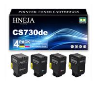 HNEJA Cartouche Toner CS730de, Compatible 71C2HK0 71C2HC0 71C2HY0 71C2HM0 | pour Lexmark CX735adse CX737adzse CS730de CX730de CS735de Imprimante,4 Colors-1 Pack