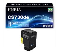 HNEJA Cartouche Toner CS730de, Compatible 71C2HK0 71C2HC0 71C2HY0 71C2HM0 | pour Lexmark CX735adse CX737adzse CS730de CX730de CS735de Imprimante,Cyan-1 Pack