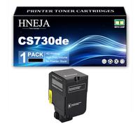 HNEJA Cartouche Toner CS730de, Compatible 71C2HK0 71C2HC0 71C2HY0 71C2HM0 | pour Lexmark CX735adse CX737adzse CS730de CX730de CS735de Imprimante,Black-1 Pack