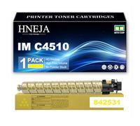 HNEJA Cartouche Toner IM C4510, Compatible Cartouches Toner 842530 842533 842532 842531 pour Ricoh IM C4510 C5510 C6010 Imprimantes,Yellow-1 Pack