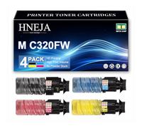 HNEJA Cartouche Toner M C320FW, Cartouches Toner Compatibles 842656 842657 842642 842643 pour Ricoh M C320FW M C320FSE Imprimante,4 Colors-1 Pack