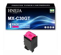 HNEJA Cartouche Toner MX-C30GT, Cartouches Toner Compatibles MX-C30GT-BA MX-C30GT-CA MX-C30GT-MA MX-C30GT-YA pour Sharp MX-C250 MX-C250W MX-C300P MX-C300W MX-C301W MX-C303W Imprimante,Magenta-1 Pack