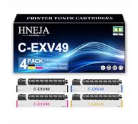 HNEJA Cartouche Toner Rechange C-EXV49, Cartouches Toner Compatibles 8524B002AA 8525B002AA 8526B002AA 8527B002AA pour Canon ImageRUNNER Advance C3520i C3530i Imprimante,4 Colors-1 Pack